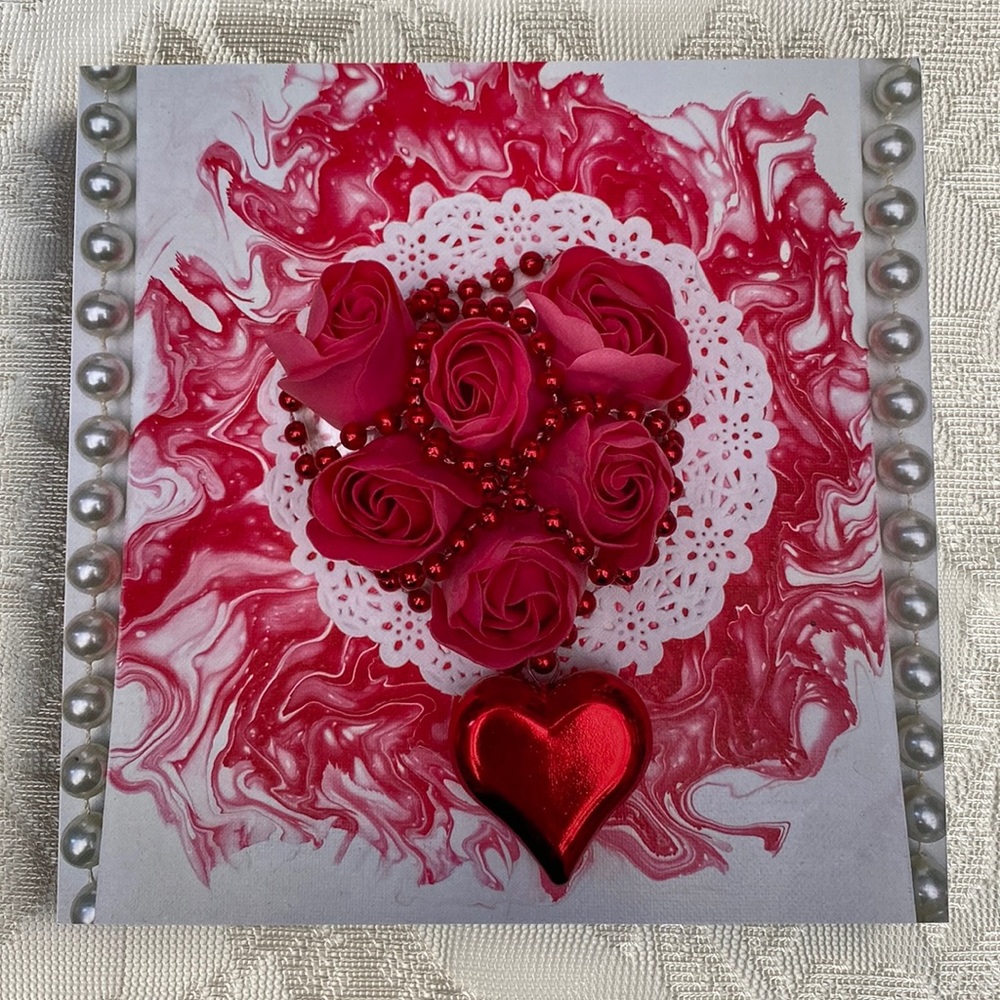 Mixtile ❤️Valentine Pour Painting ❤️ Art Print Ready to Hang